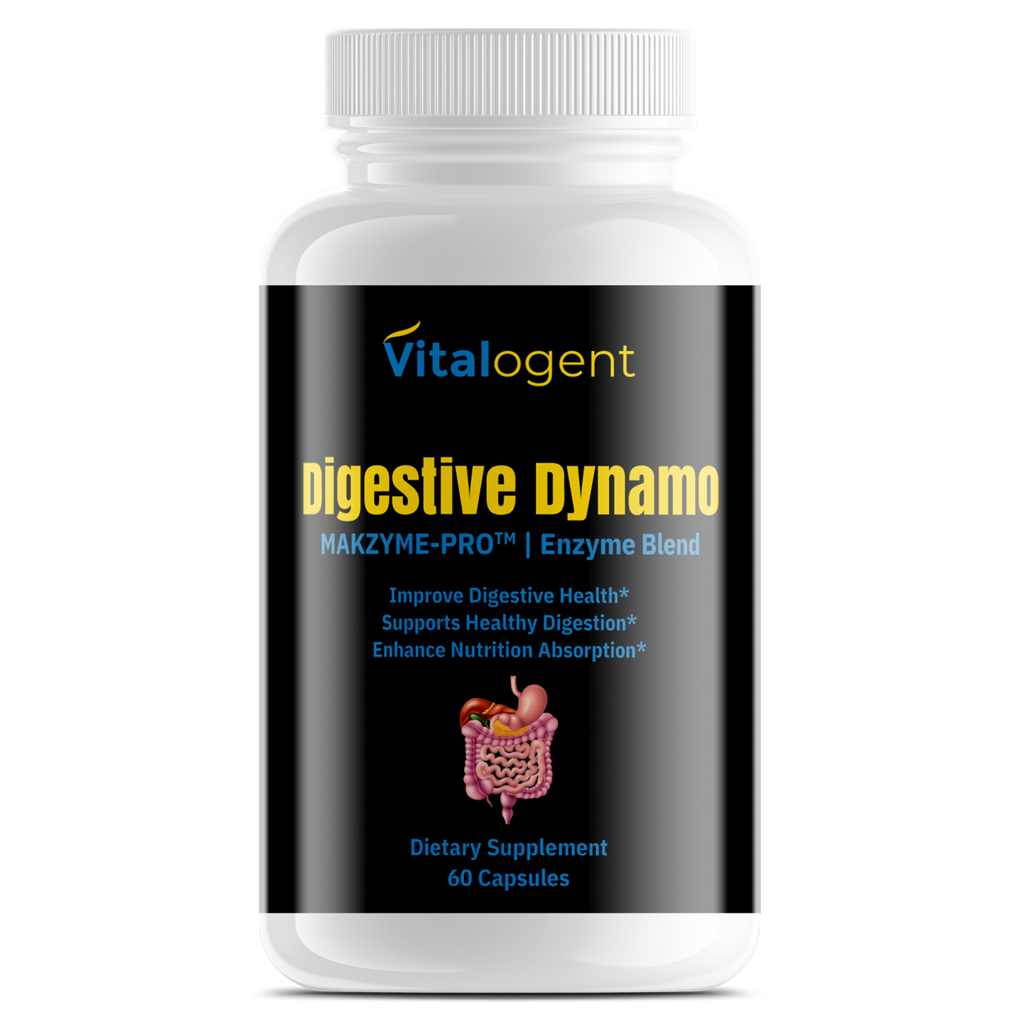 Vitalogent Digestive Dynamo supplement bottle