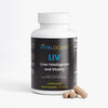 Vitalogent LIV supplement bottle with capsules on a white background
