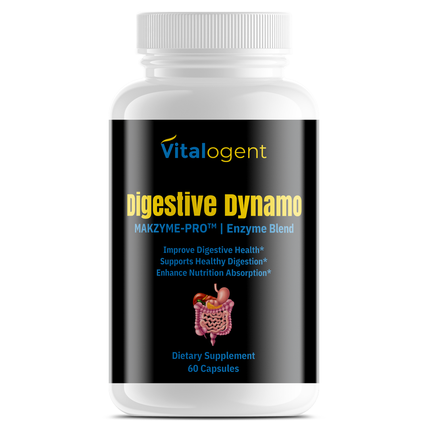 Vitalogent Digestive Dynamo supplement bottle 